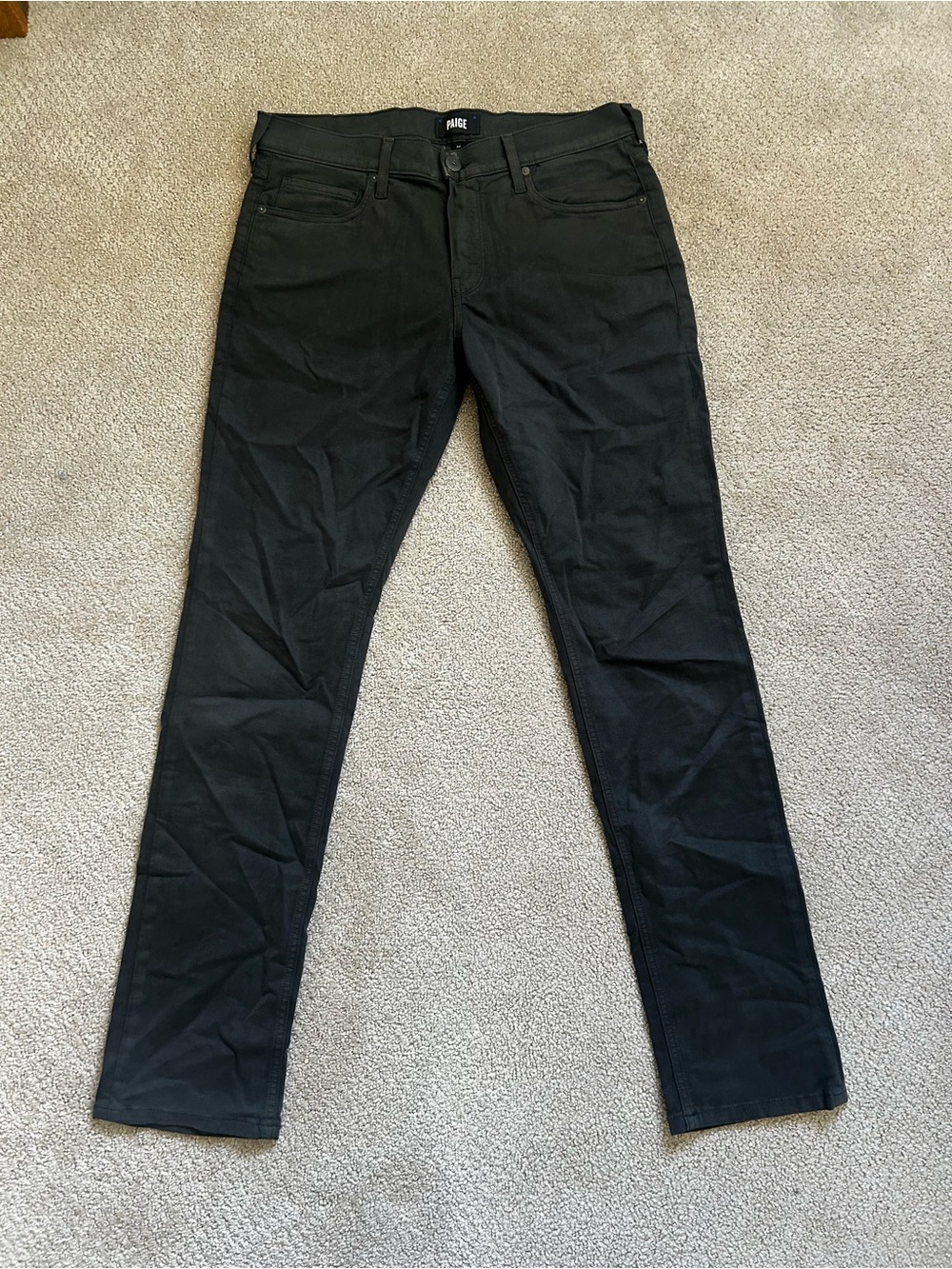 PAIGE Men's Slim Black Jeans